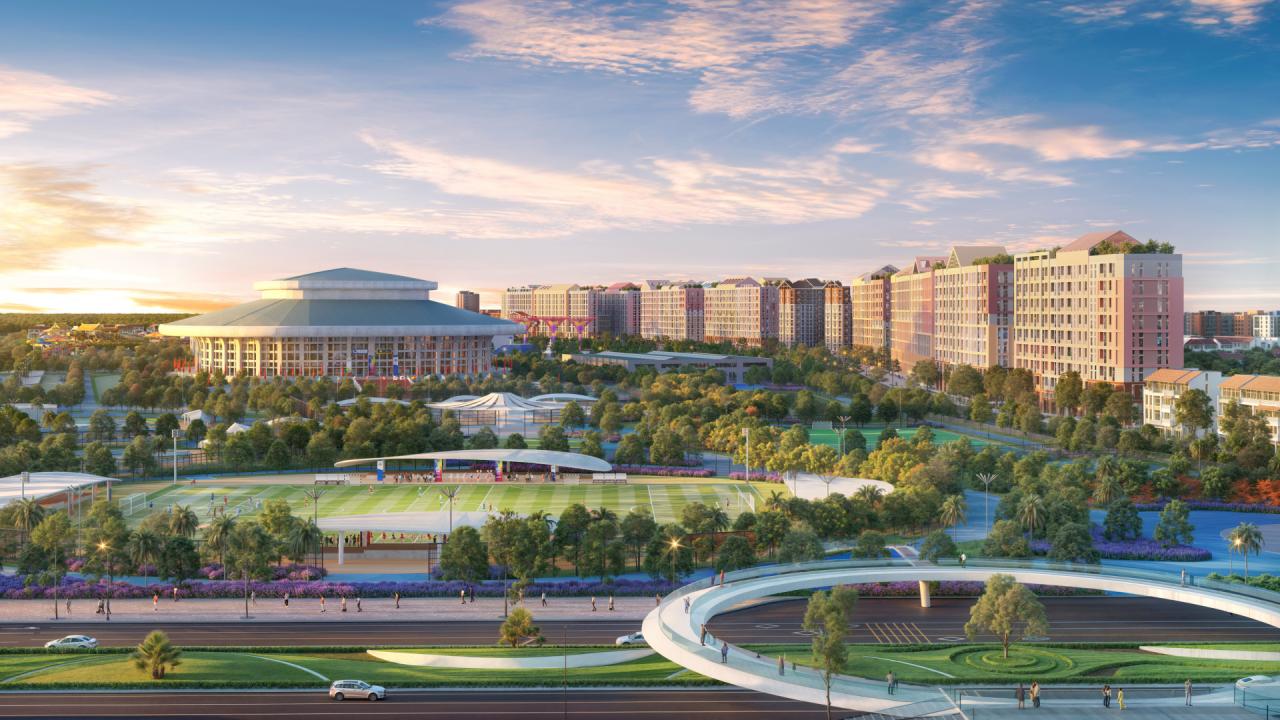 Tổ hợp căn hộ Park Residence nằm tại trung tâm 4 đại công viên