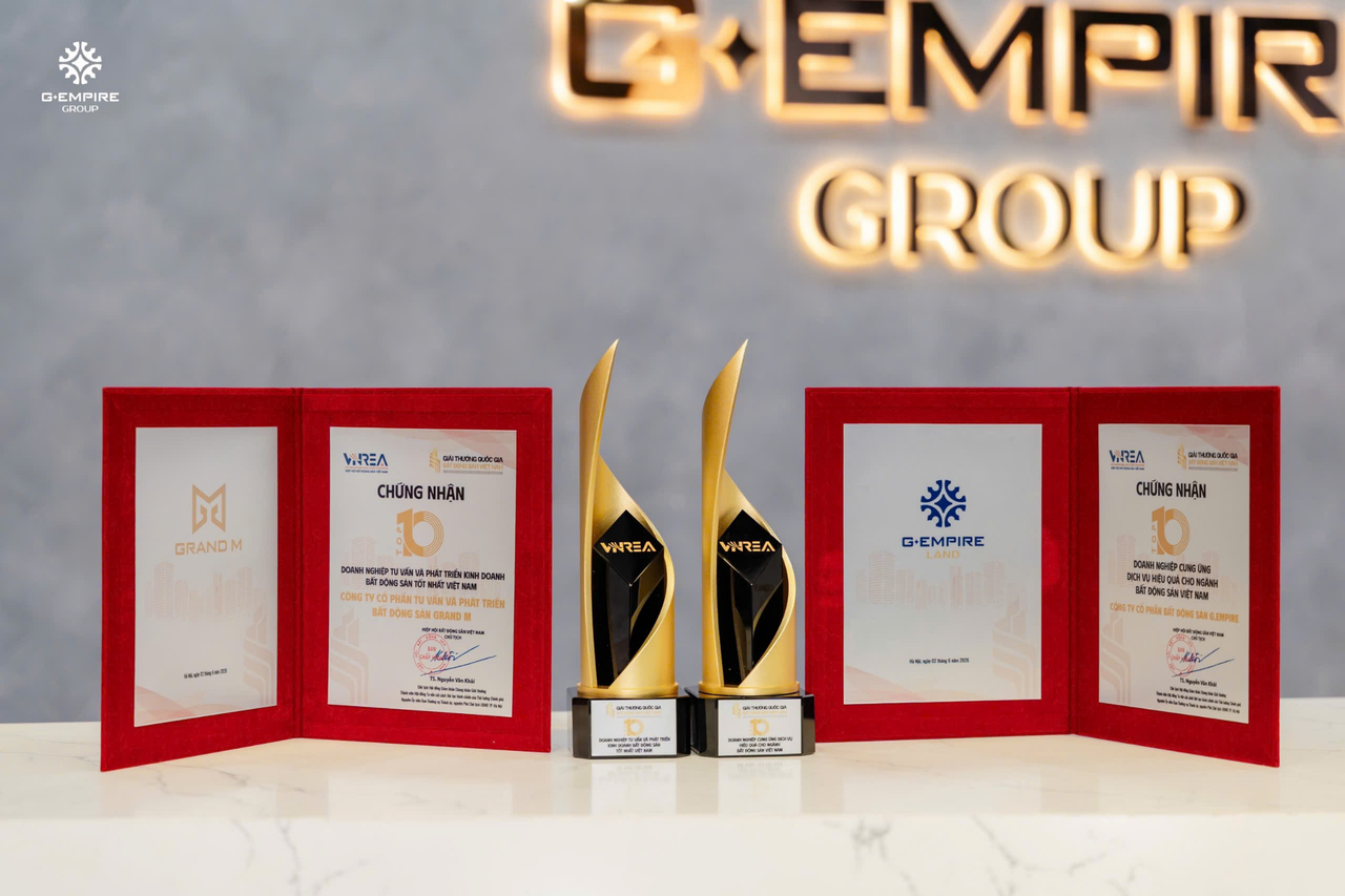 Hệ sinh thái G.Empire Group nhận “cú đúp” giải thưởng Quốc gia Bất động sản Việt Nam 2026