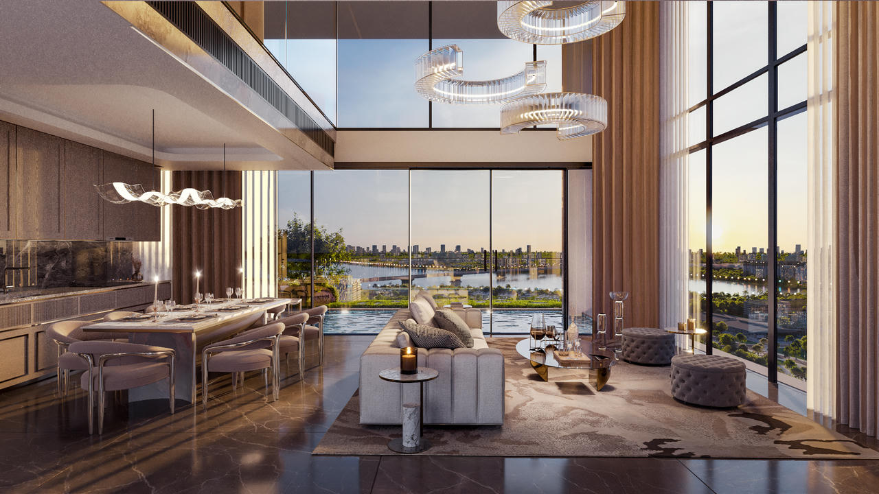 Những căn duplex “view sông, hướng phố”. (Ảnh: CĐT)