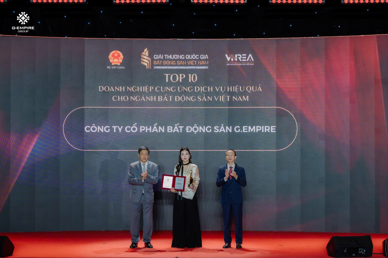 G.Empire Land tự hào danh hiệu “Top 10 doanh nghiệp cung ứng dịch vụ hiệu quả cho ngành bất động sản Việt Nam”